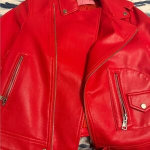 Red Women's Leather Jacket